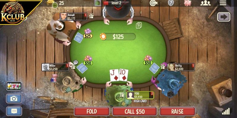 Poker KCLUB - Luật Chuẩn, 4 Vòng Đấu Kịch Tính & Chiến Thuật 2 Vòng River hấp dẫn